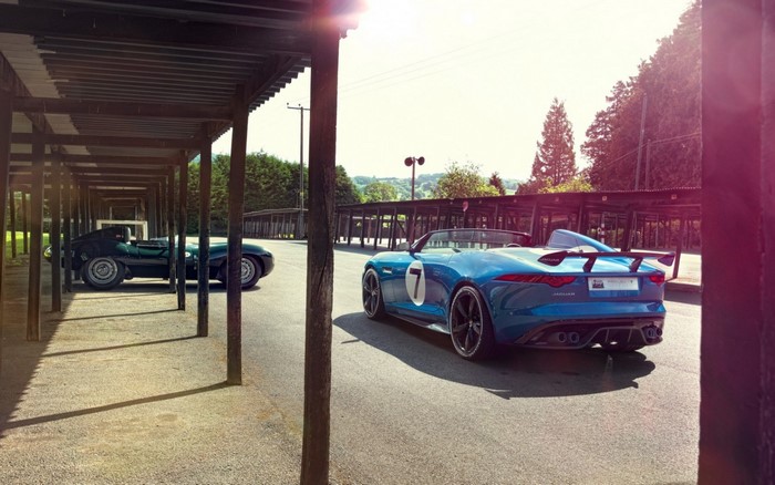 Jaguar F-Type Convertible and Classic Jaguar Sports Car