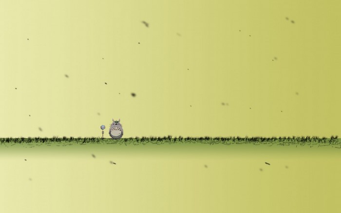 Totoro from My Neighbor Totoro on a grassy field