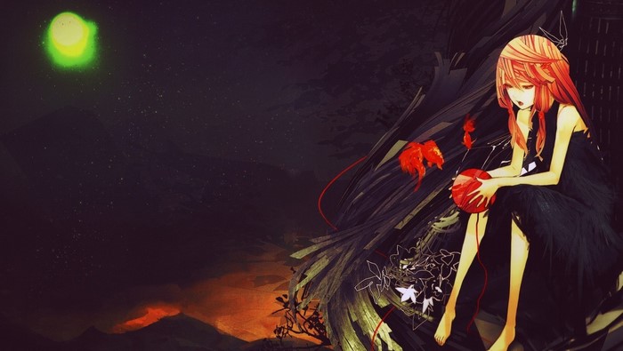 Yuzuriha Inori from Guilty Crown in darkness