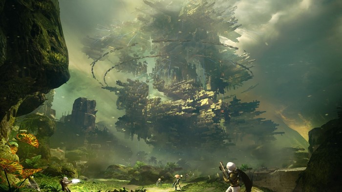 Destiny Sci-Fi Jungle with Floating Structures