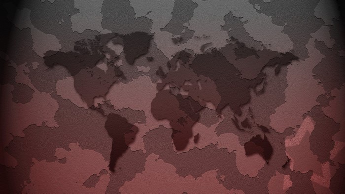 Camouflage World Map Illustration