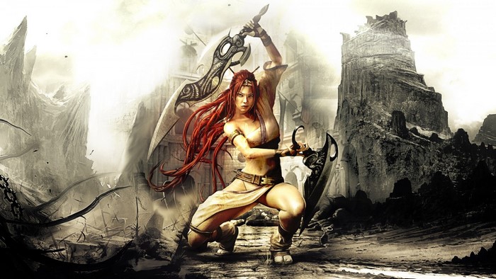 Nariko from Heavenly Sword in a battle stance
