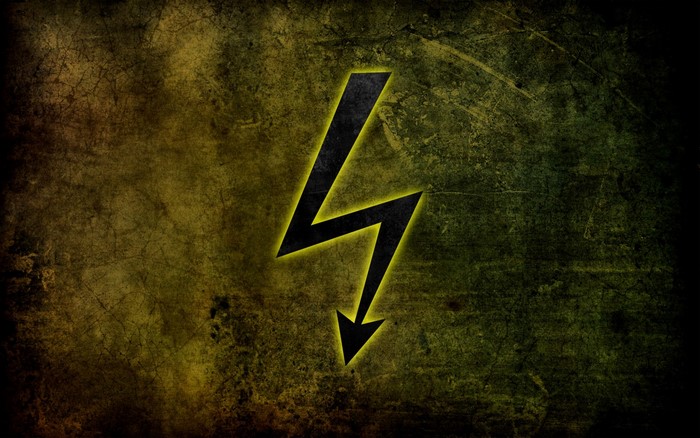 High Voltage Warning Symbol on Grunge Texture