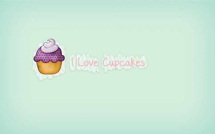 I Love Cupcakes illustration