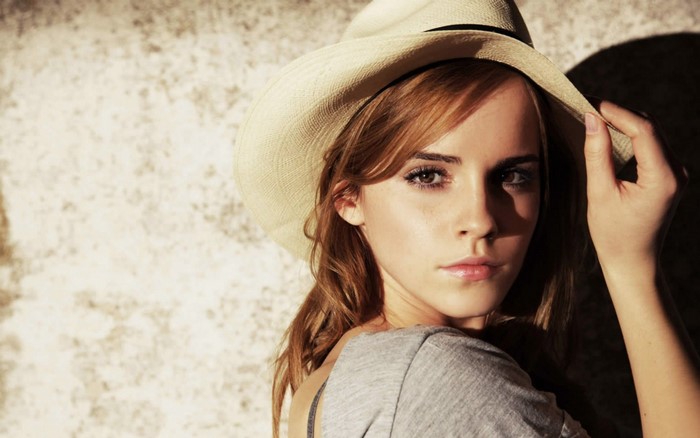 Emma Watson wearing a hat