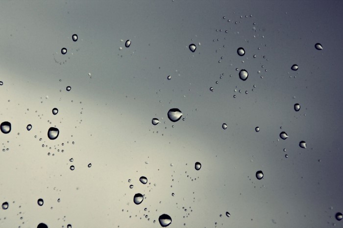 Water drops on a window pane