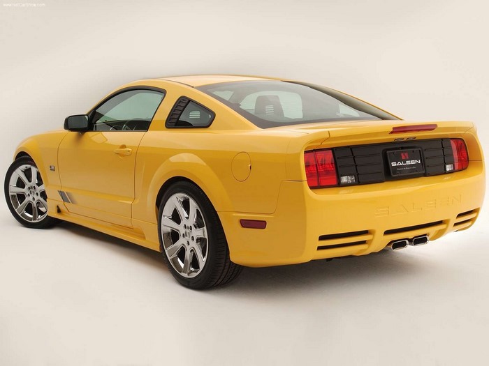 Yellow Saleen S281 Extreme Mustang Coupe