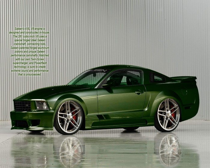 Green Saleen 4.6L V8 Engine Car