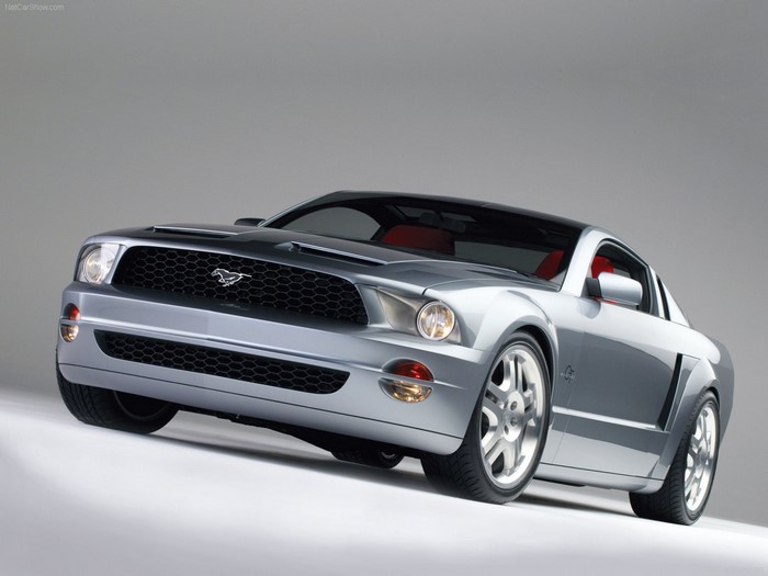 Silver Ford Mustang GT Concept Car