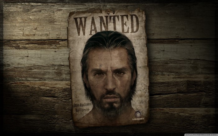 Ezio Auditore da Firenze Wanted Poster from Assassin's Creed