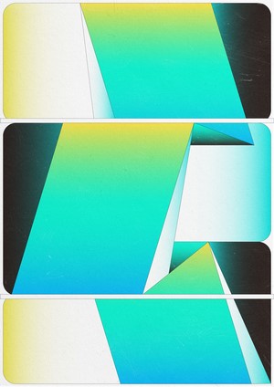 Abstract geometric shapes with gradient colors
