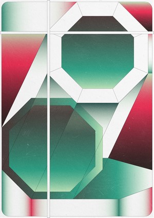Abstract geometric shapes with gradient colors