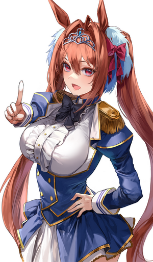 Daiwa Scarlet in Blue Military Outfit