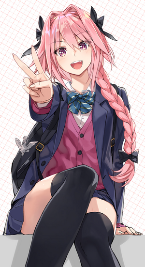 Astolfo Peace Sign Pose from Fate/Apocrypha