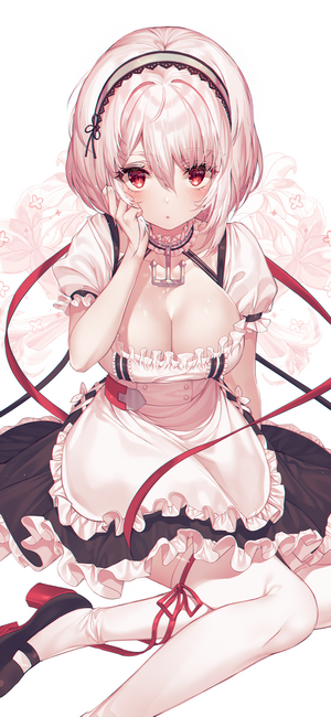 Sirius from Azur Lane in a maid outfit