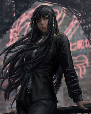 GUWEIZ Digital Art of Brunette Woman