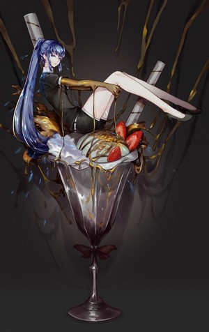 Lapis Lazuli from Houseki no Kuni in a parfait