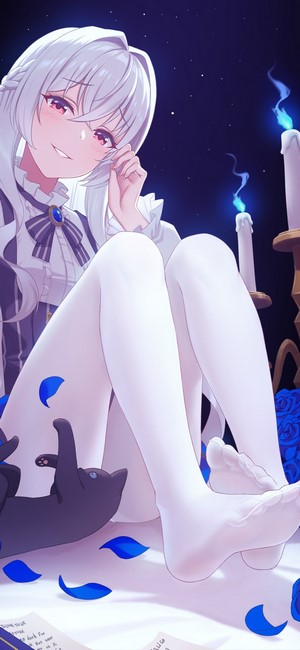 Fukuro Ko from Honkai Impact 3rd with cats