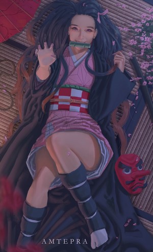 Nezuko Kamado from Demon Slayer fan art