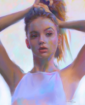 Portrait of a Woman with Ponytail by Shi-An Matthew King