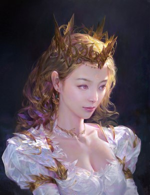 Fantasy artwork of a woman with a crown