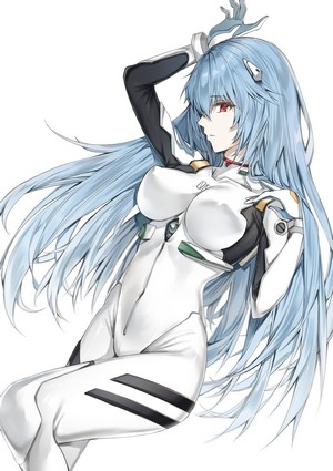 Ayanami Rei in Sleek Bodysuit Neon Genesis Evangelion