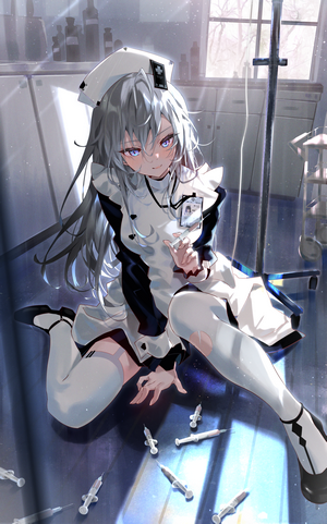 Arutera in Nurse Outfit with Syringes