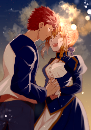 Shirou Emiya and Artoria Pendragon from Fate/Stay Night
