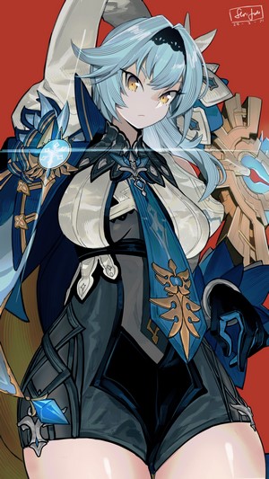 Eula from Genshin Impact with sword