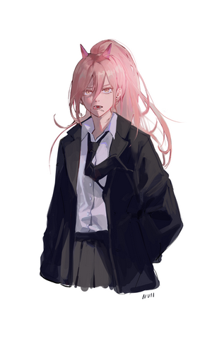 Power from Chainsaw Man in a suit
