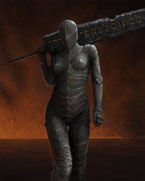 Armored Figure with Greatsword by Mike Franchina