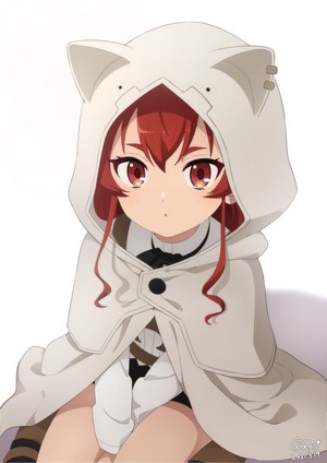 Eris Boreas Greyrat in White Cloak Mushoku Tensei