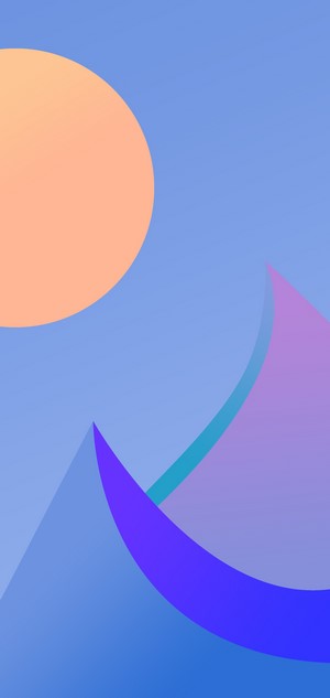 Minimalist abstract geometric shapes with gradient colors