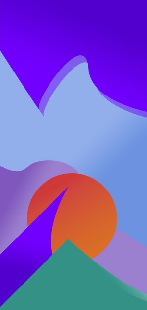 Abstract geometric landscape with gradient colors