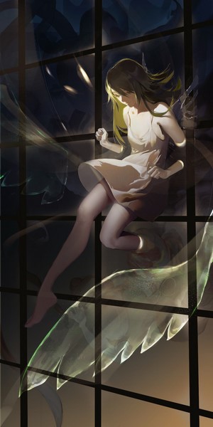 Saya from Saya no Uta with wings