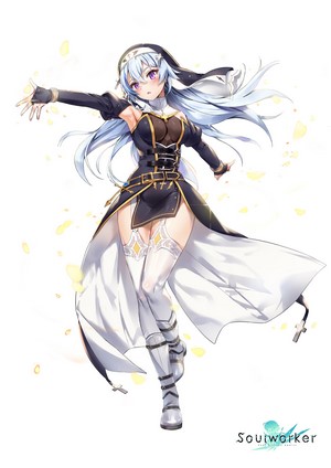 Ephnel from Soul Worker in a Nun Outfit