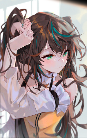 Arutera Anime Girl with Green Eyes