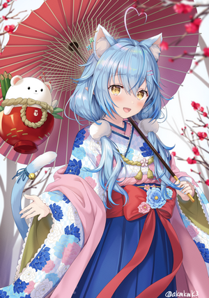 Yukihana Lamy in Traditional Japanese Kimono
