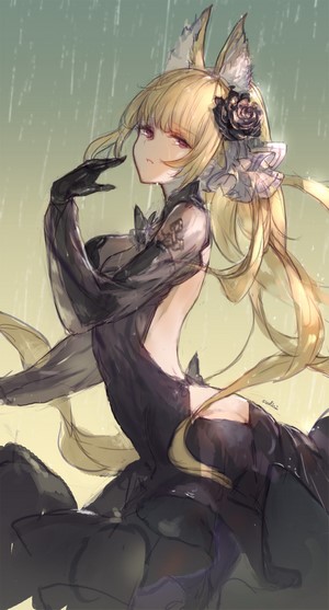 Yuisis from Granblue Fantasy in the rain