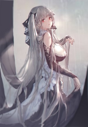 Formidable from Azur Lane in the rain