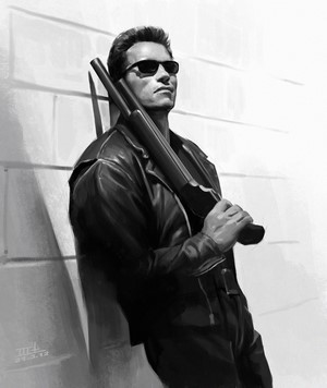 The Terminator from Terminator 2 artwork
