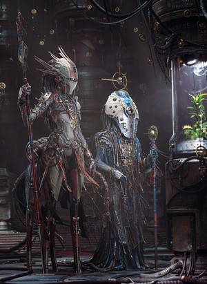 Two characters from Star Wars: The Old Republic