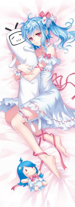 Carminar Blue-Haired Girl Hugging Dakimakura