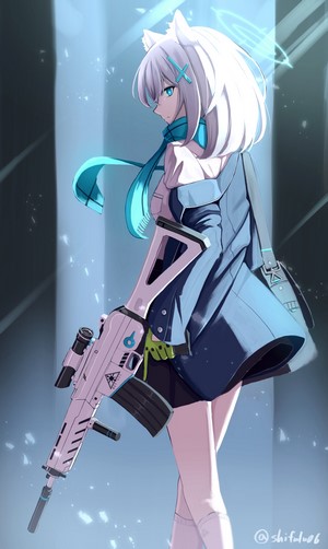 Shiroko from Blue Archive with Gun