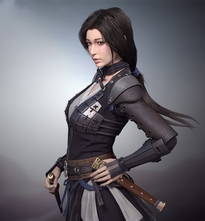 Lin Zhang with Dagger and Sword