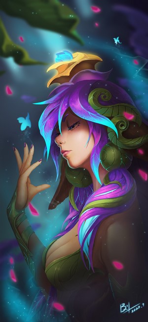 Lillia from League of Legends with Butterflies