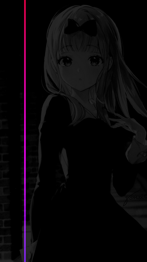 Anime Girls Dark Minimalism Gradient Monochrome Hd Phone Wallpaper Rare Gallery 