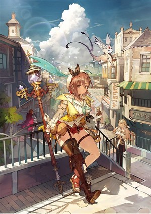 Reisalin Stout from Atelier Ryza with a creature