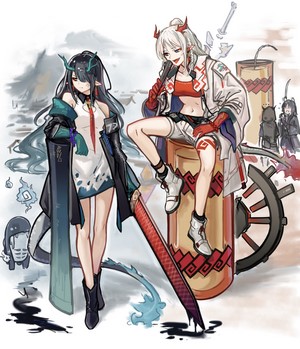 Nian and Dusk from Arknights