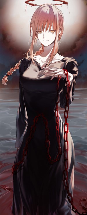 Makima from Chainsaw Man with chains
